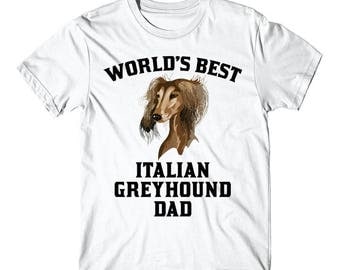 World's Best Italian Greyhound Dad Dog Owner Graphic T-Shirt