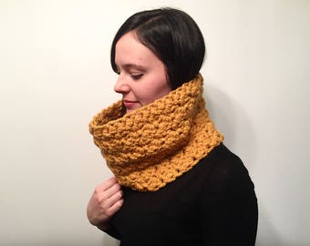 Crochet Textured Winter Cowl // Women's Crochet Snood // Infinity Scarf