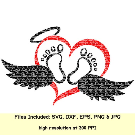 Download Baby angel wings svg files for Cricut Silhouette Baby feet