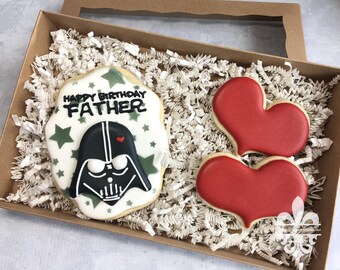 Darth Vader Yoda Superman Star Wars Birthday Cookies