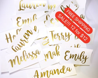 Yeti Decal - Custom name decal - Custom Decal - Bridesmaid Tumbler Decal - Gold Decal - Laptop Decal - Name Decal - Custom name decal