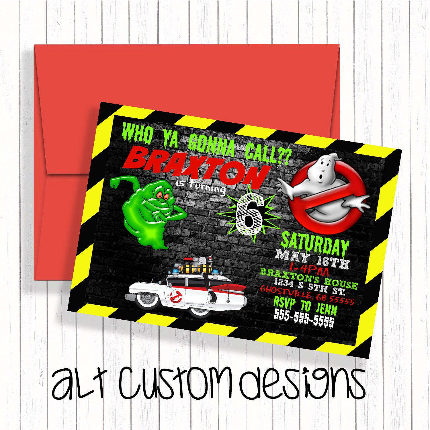 Ghostbusters invitation printable ghostbusters birthday