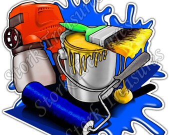 Spray paint decal | Etsy