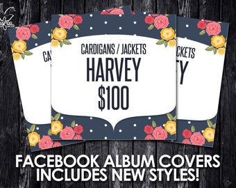 Facebook Album Covers - Includes Newest Styles and Pricing! - Instant Download! - Facebook Graphics