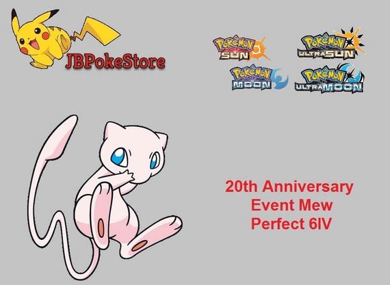 pokemon 20th anniversary mew