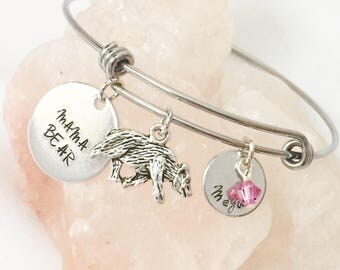 Mama Bear Bracelet, Mama Bear Gifts, Gift for Mom from kids, Mom Jewelry, Mom and Kids Gifts, Gifts for Mom, Mama Bear Jewelry, Mama Bear