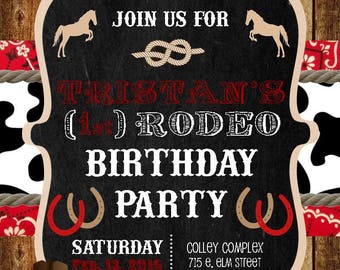 Boy Birthday - Saddle Up - Western - Black Brown Red