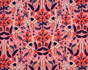 tissu patchwork rose "les fleurs" par COTTON + STEEL made in jappan
