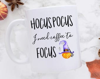Halloween Mug, Funny Mug, Hocus Pocus Mug, Halloween, Coffee Mug, I Need Coffee, Hocus Pocus Coffee, Ceramic Mug, Halloween Coffee Mugs