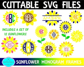 Free Free 56 Sunflower Monogram Frame Svg Free SVG PNG EPS DXF File