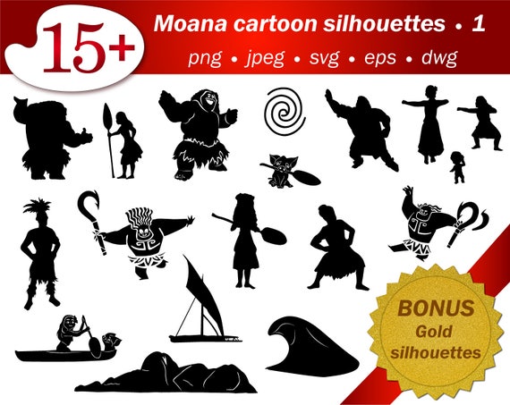 Download Moana maui svg silhouette disney picture stencil png ...
