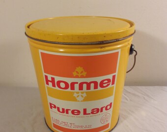 Vintage Hormel Lard Bucket