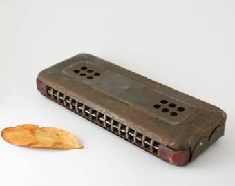 Vintage harmonica.