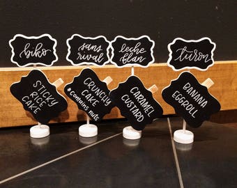 Mini Wedding Dessert Chalkboard Signs | Standing Chalkboard | Chalkboard Clips | Food Signs | Food Labels