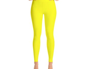 yellow yoga pants