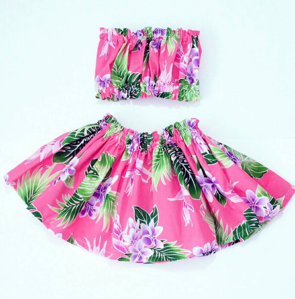 kids hawaiian pa'u hula skirtgirls hawaiian hula