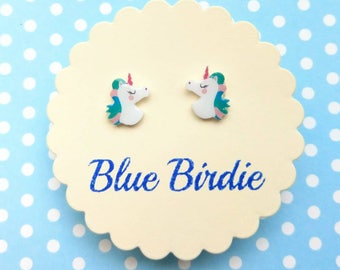 Unicorn earrings unicorn jewellery unicorn jewelry tiny unicorn stud earrings small unicorn earrings cute unicorn jewellery unicorn gifts