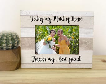 Maid of Honor Frame Maid of Honor Gift Sister in law Gift. Sister in law Frame. Bridesmaid Thank you Gift Personalized Bridesmaid Frame