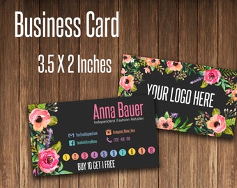 Punch Card, Reward Card, Business Card, Fashion Consultant Card, Home Office Approved Fonts and Colors