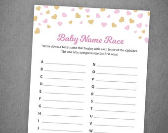 Baby name race | Etsy