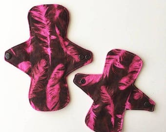 Regular cloth pad and mini day liner Feathers