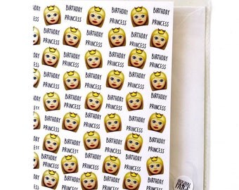 Blonde Birthday Princess Emoji