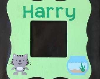 Personalized Wood Cat Frame