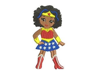 Wonder Woman SuperHero EMBROIDERY Design Super Hero Fill Design Machine Instant Download EN2028F6