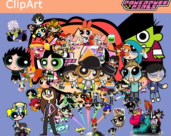 Powerpuff girls 60 Clipart-Digital-ClipArt-PNG-image-300PPI- PNG Images-Digital Clip Art background-Powerpuff girls Scrapbooking
