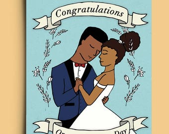 50 African wedding invitations card set with envelopes