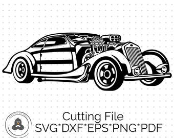 hot rod silhouette etsy