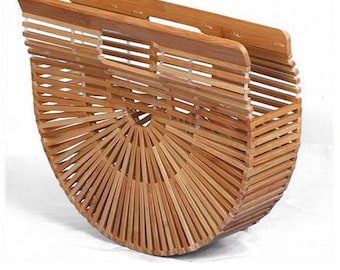 PRE ORDER The Cult bag of the season - Natural bamboo handbag - Bloggers favourite !
