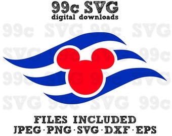 4 Disney Cruise Ship Names SVG DXF Png Vector Cut File Cricut