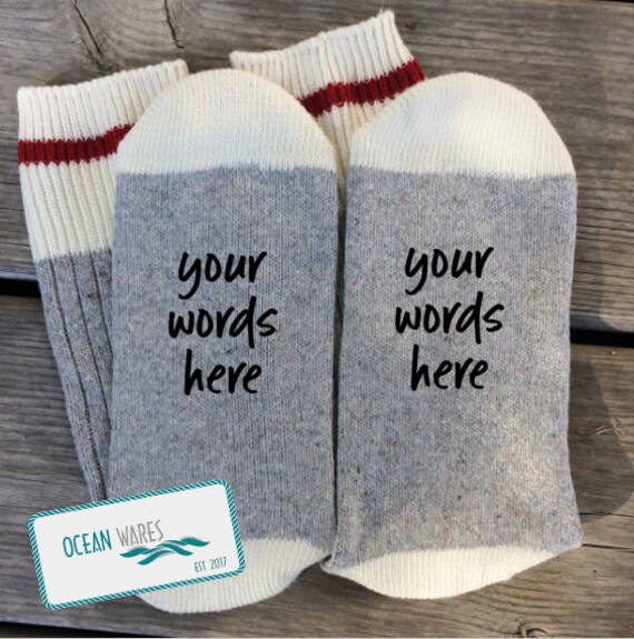 SUPER SOFT Novelty Word Socks Custom wording socks custom