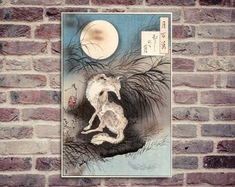 Japanese print, reproduction on matte paper, photo paper, matt vinyl sticker or canvas 260g without chassis.