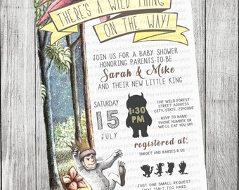 Where the Wild Things Are Baby Shower Invitation