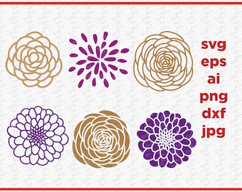 Floral SVG, Flower Svg, Floral Ornaments SVG, Blossom Svg, Floral Clipart, Floral Blossom Svg, Floral Cut file, Floral Dxf, Floral Cricut
