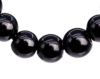 145 / 72 Pcs - 3MM Black Tourmaline Beads Grade AAA Round Genuine Natural Gemstone Loose Beads