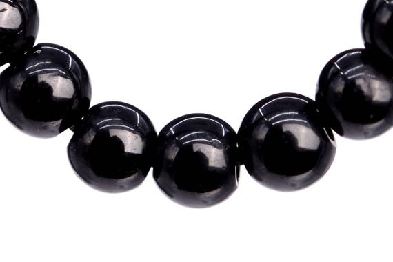 145 / 72 Pcs 3MM Black Tourmaline Beads Grade AAA Round