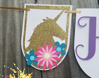 Unicorn Birthday Banner