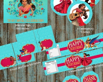 Elena of Avalor Party Package, Elena of Avalor Printable Decorations, Elena of Avalor Party Supplies, Elena of Avalor Centerpieces