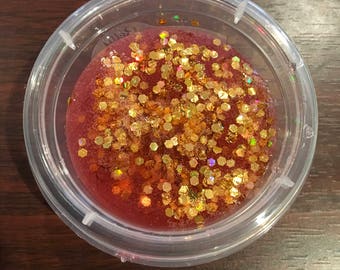 Gold Princess~Clear Glitter Slime 2 oz, 4 oz, 8 oz