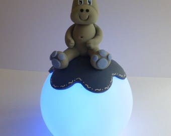 child's Nightlight changing colors, cold porcelain figurine