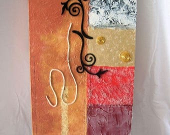 Gold embossed abstract painting abstract