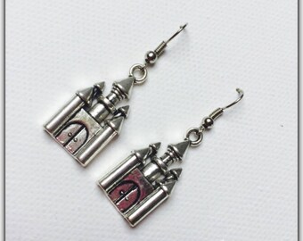 Halloween Haunted Castle charm earrings