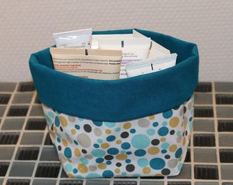 Basket of bath - reversible - bubbles pattern