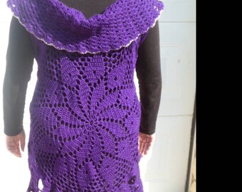 long Cardigan form rounded hook