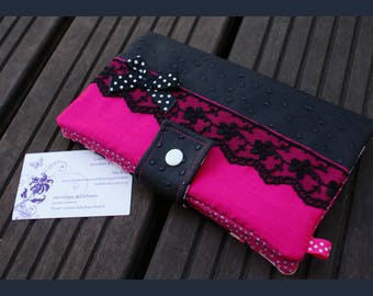 portfolio "the vie en rose" faux ostrich leather