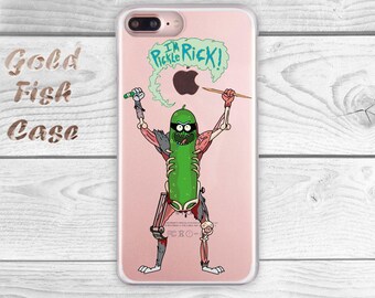 iPhone 7 case, iPhone 7 Plus case, Clear cases, Rubber cases, iPhone 6s case, iPhone 6 case, Rick, Morty, Galaxy S8 case, Pickle Rick, u052
