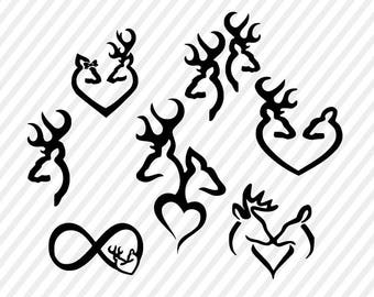 browning deers svg, deers digital file, cricut file, silhouette files, svg cutting files, dxf file, vector file, wedding cricut files